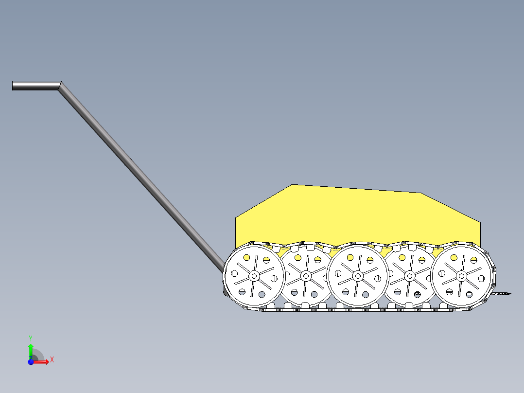 履带式除草机前视图