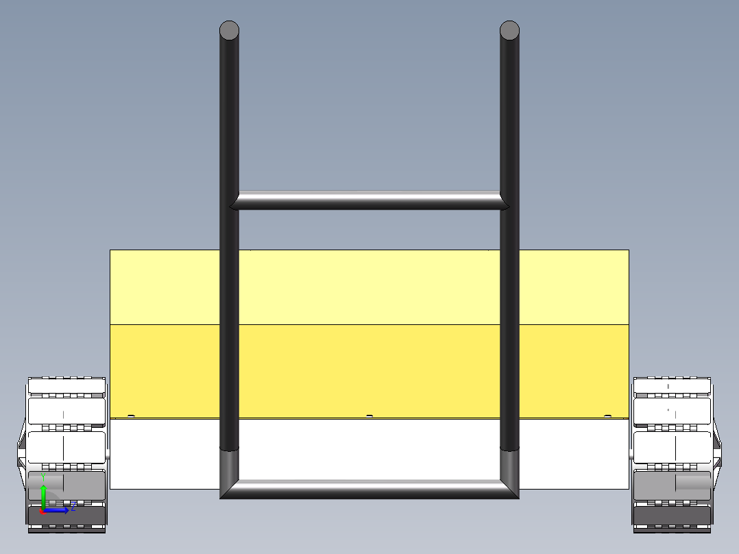 履带式除草机左视图