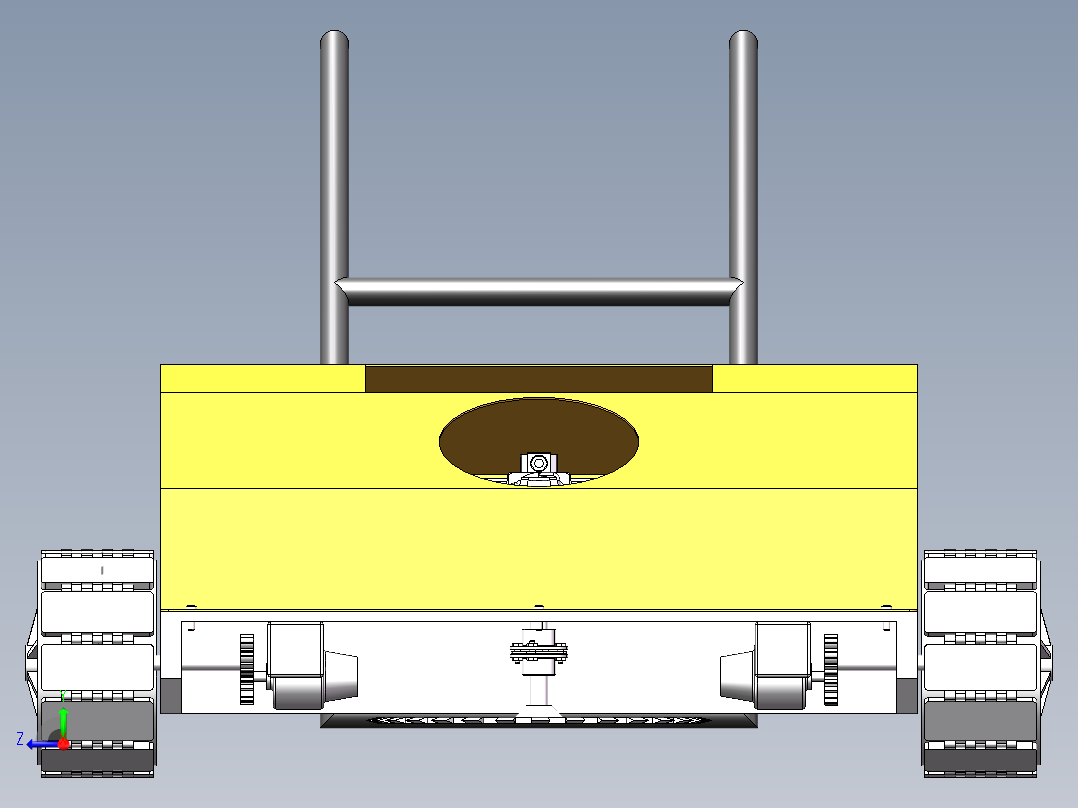 履带式除草机右视图