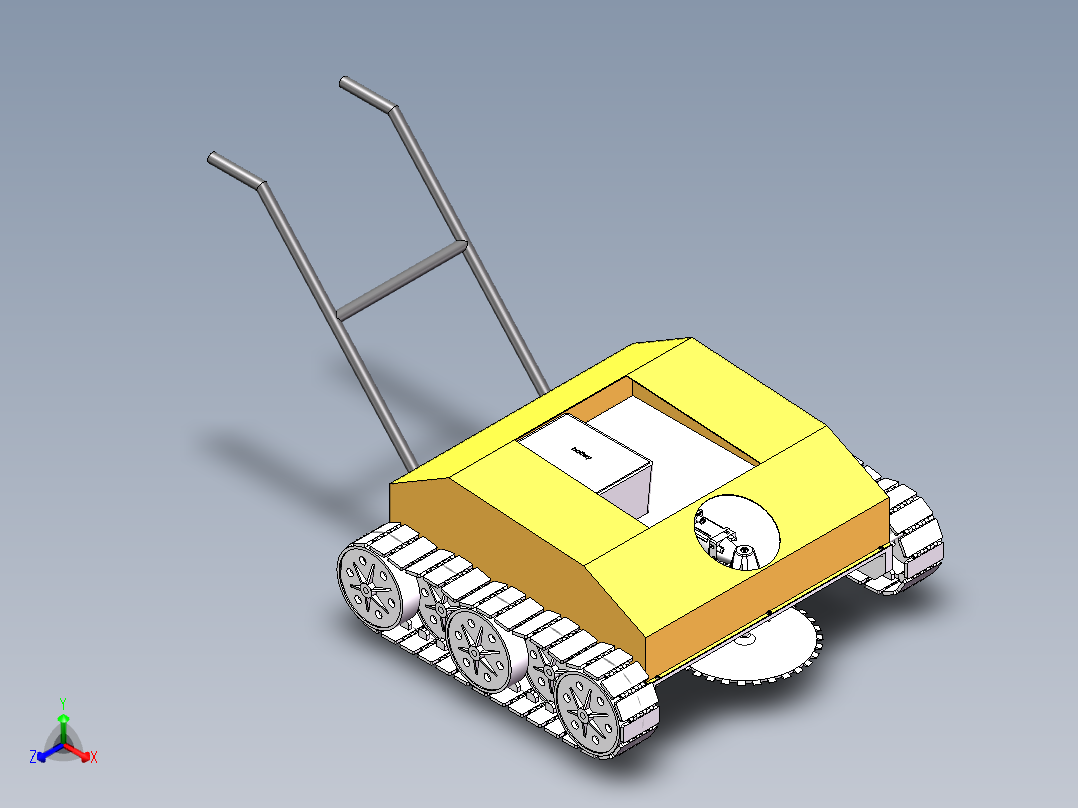 履带式除草机正等轴测图