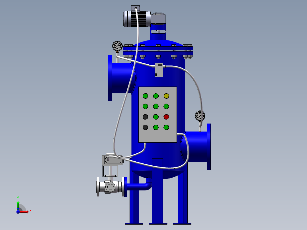 多柱式自动反冲洗过滤器2024.7.19前视图