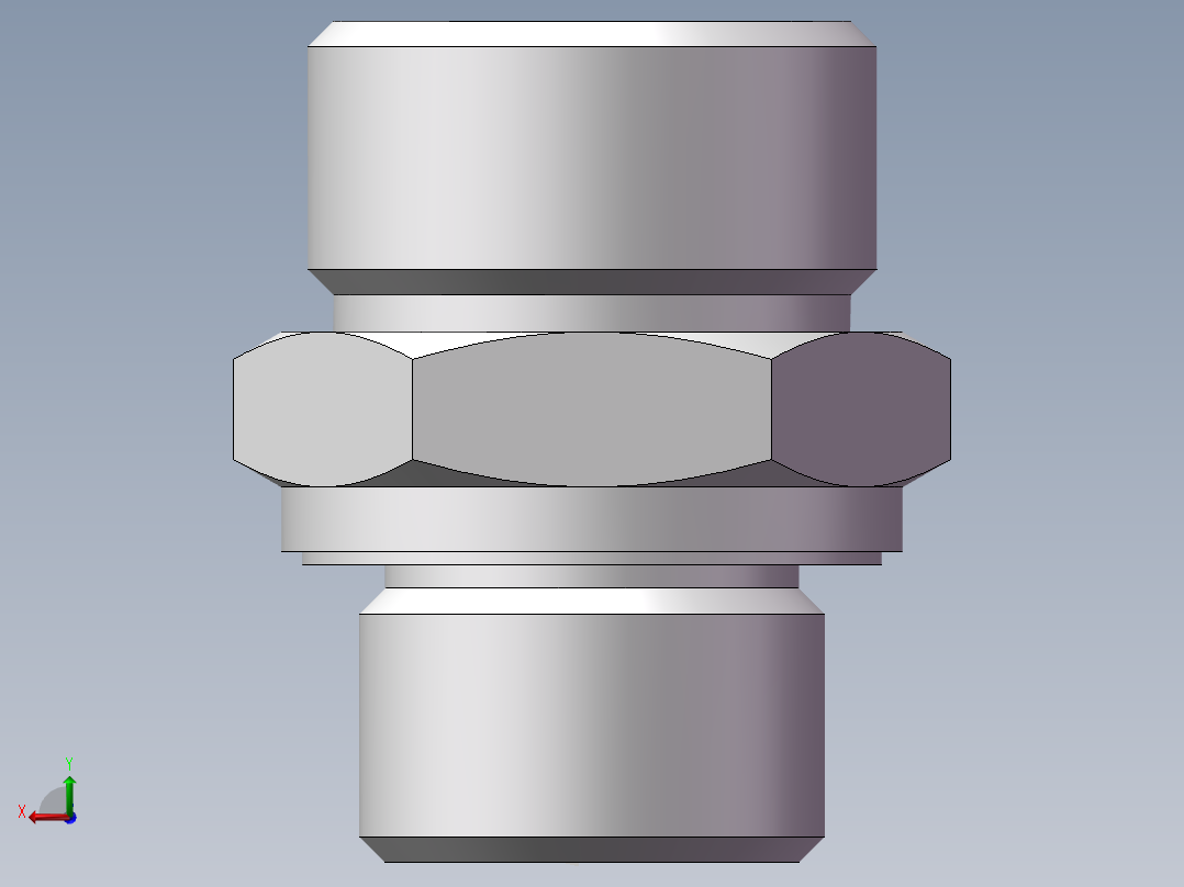 公制螺纹ED密封、1CM-22-18WD后视图