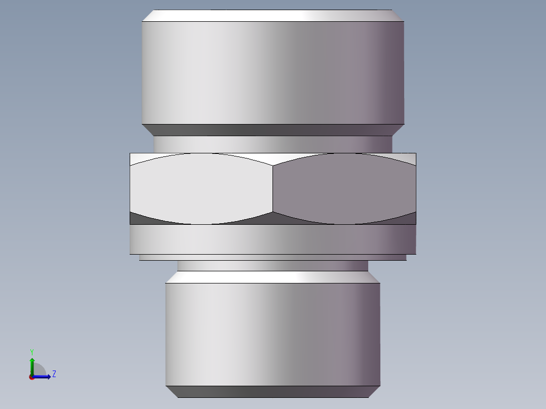 公制螺纹ED密封、1CM-22-18WD左视图