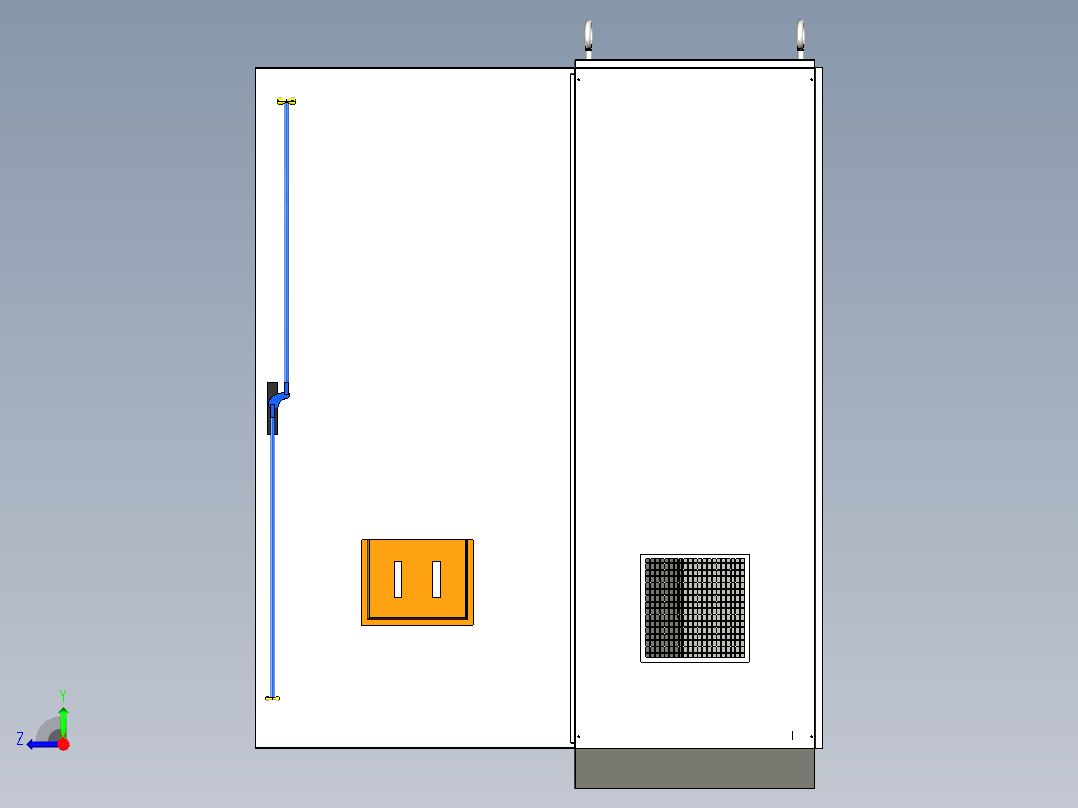 三柜组装变频器刀开关软启动双电源控制柜右视图