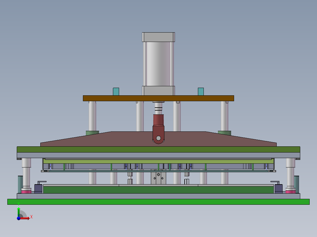 YX-5830 汽车内饰件热压成型机前视图