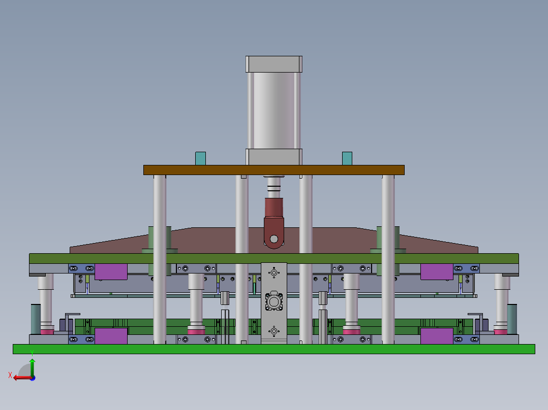 YX-5830 汽车内饰件热压成型机后视图