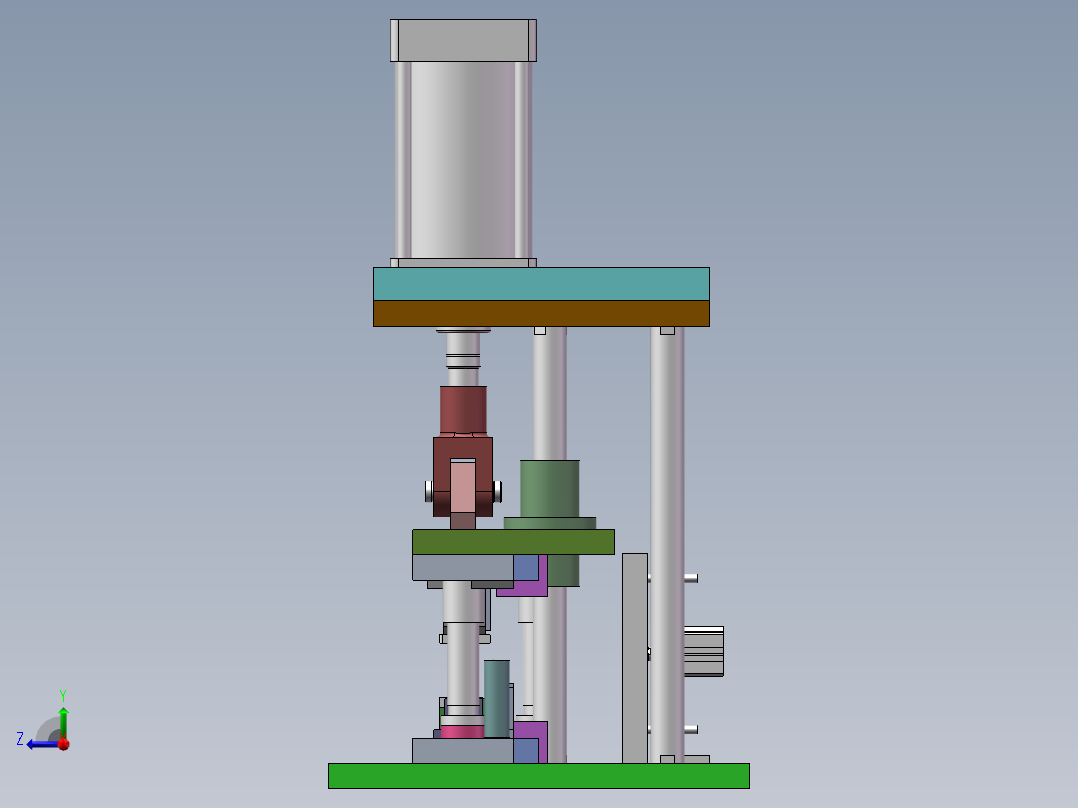 YX-5830 汽车内饰件热压成型机右视图