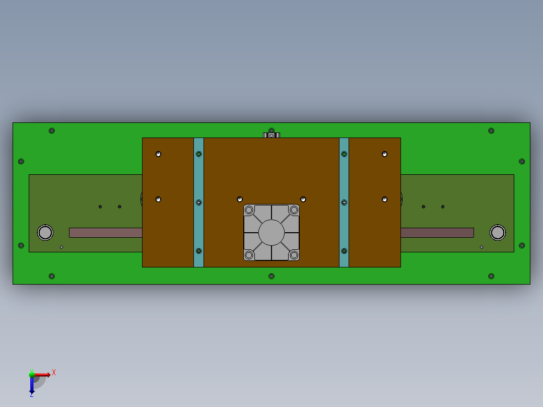 YX-5830 汽车内饰件热压成型机俯视图