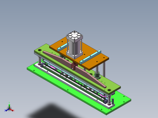 YX-5830 汽车内饰件热压成型机正等轴测缩略图