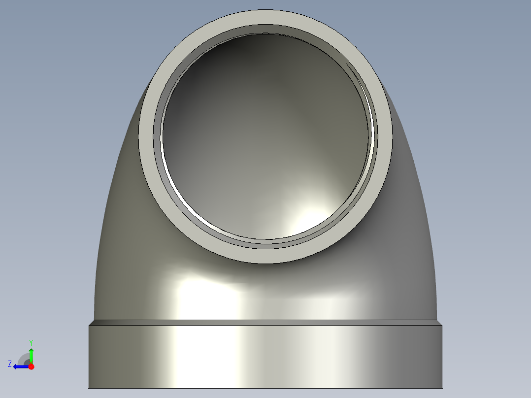 螺纹管弯头-异径内丝 DN50-DN32右视图