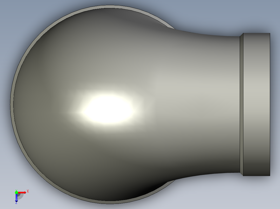 螺纹管弯头-异径内丝 DN50-DN32俯视图