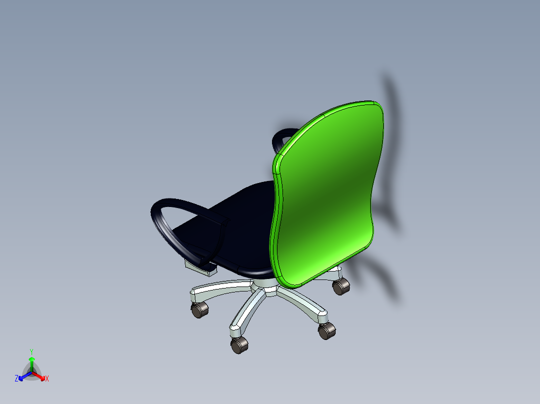 办公椅正等轴测图