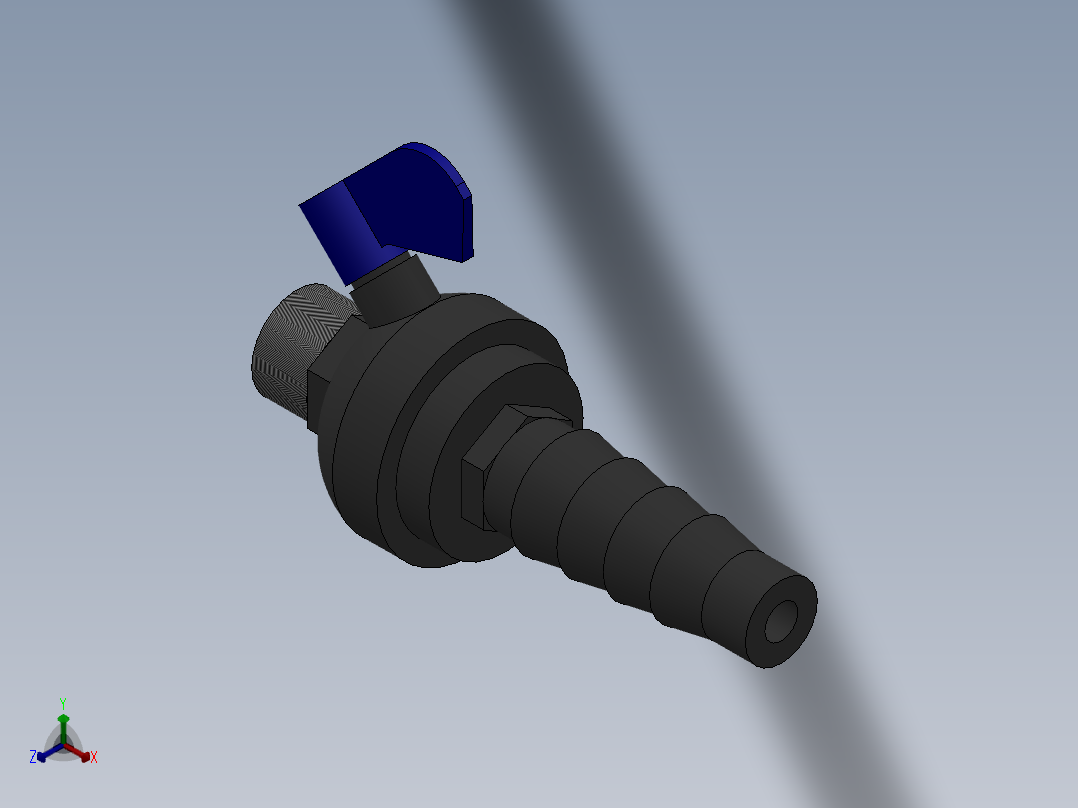 取样阀(Labcock Ball Valve)正等轴测图