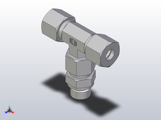 组装式可调旋转分支三通ET10ZSREDCF正等轴测缩略图