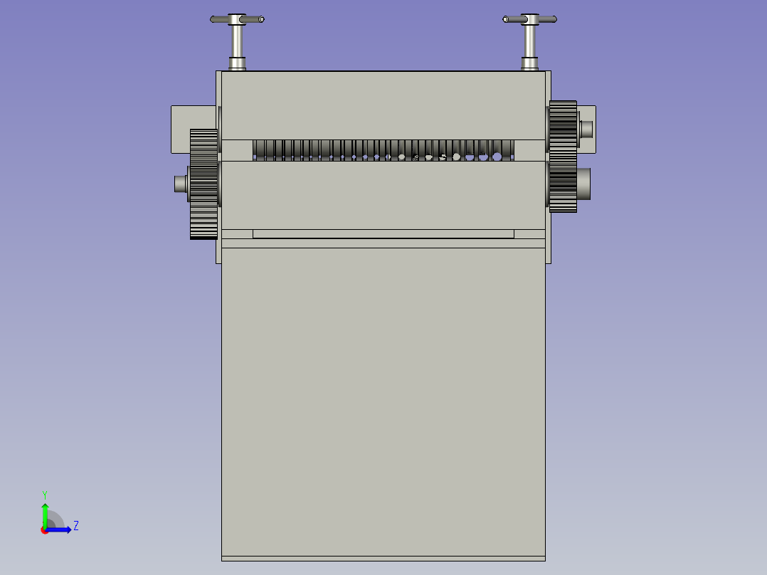 便于调节的卧式轧尖机左视图