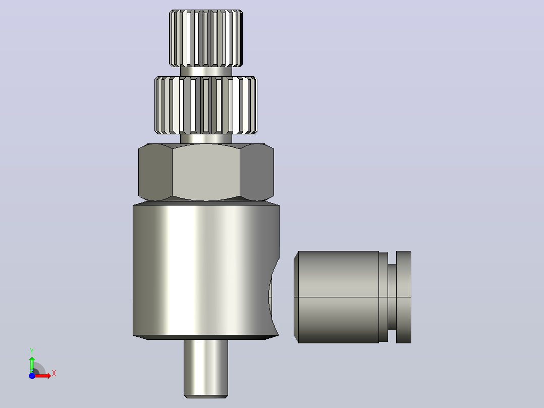 MSE-C(Mini Elbow)塑体插入式管接头[013092103]前视图