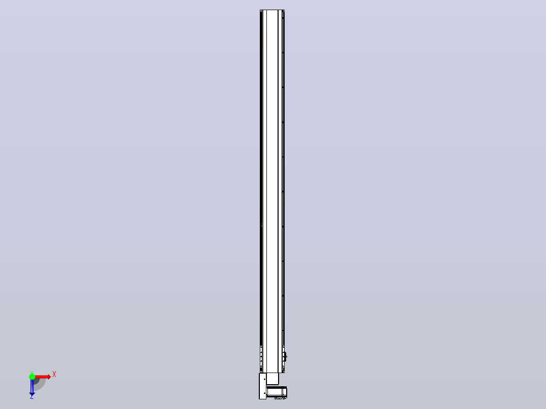 皮带直线轴半封闭可选导轨TPA-HNB-140D-120-L1850-ML-C-P40-N3俯视图