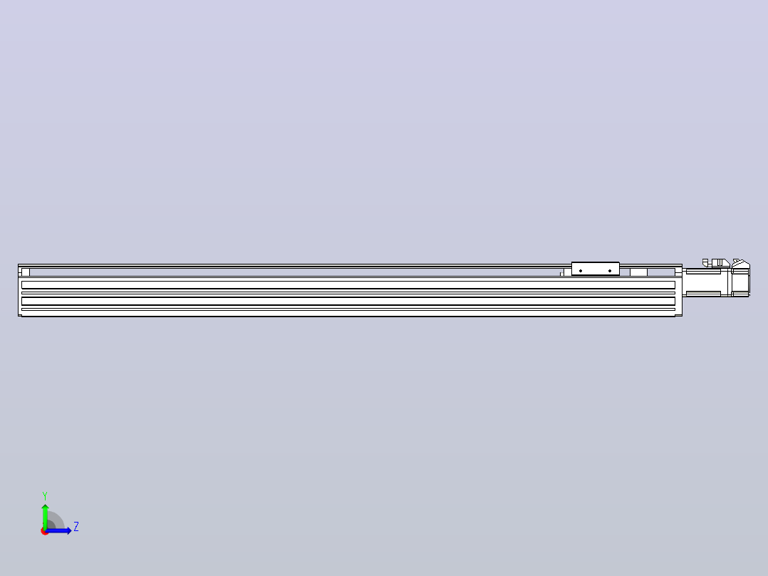 日规模组半封闭丝杆TPA-HNR-65S-1610C-L700-M-Y-P20-N3左视图