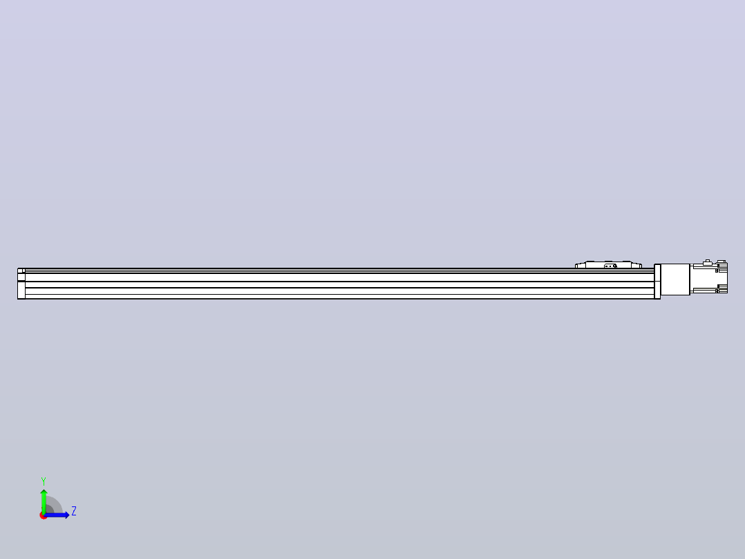 滚珠丝杠直线轴内置导轨TPA-GCR-80-1610C-L1100-M-M40-N3左视图