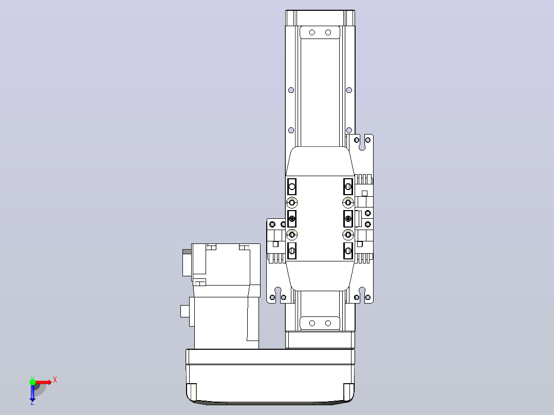 滚珠丝杠直线轴内置导轨TPA-GCR-40-1210C-L50-MR-M10-N3俯视图
