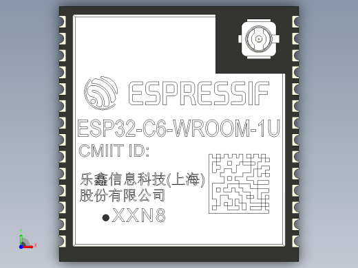 ESP32-C6-WROOM-1U开发板前视缩略图