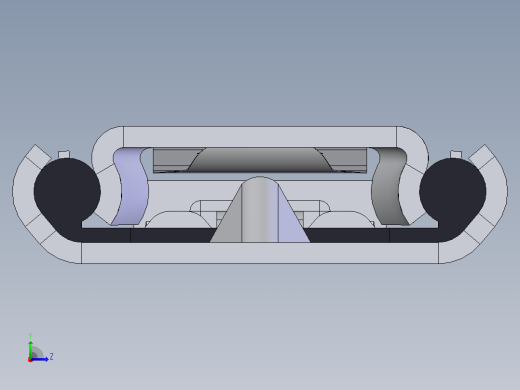 导轨一个12英寸到24英寸50磅锁定滑块的SolidWorks文件左视缩略图