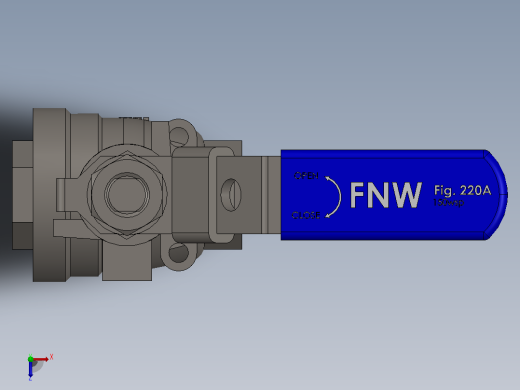 FNW-FNW220ASEB二片式内螺纹球阀俯视缩略图