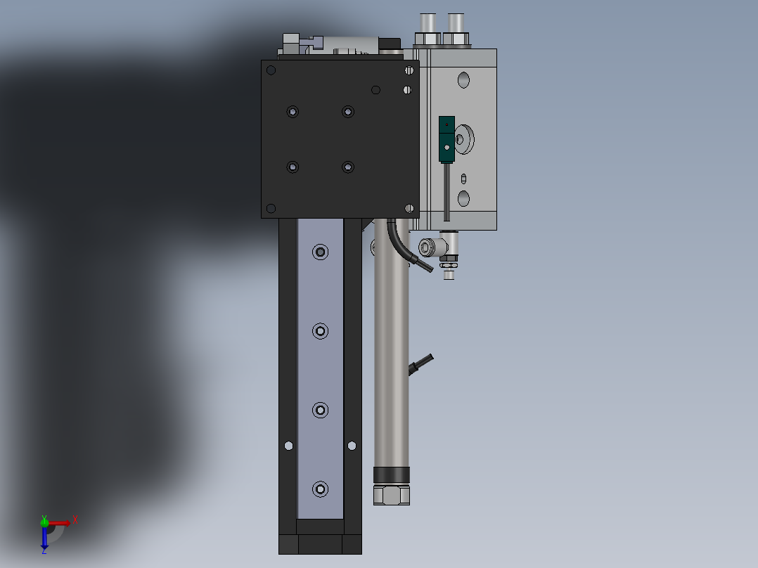 旋转双头取料机构sw18俯视图