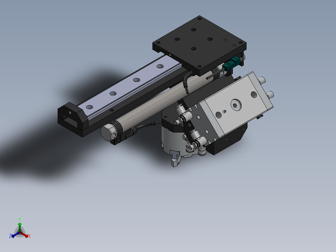 旋转双头取料机构sw18正等轴测图