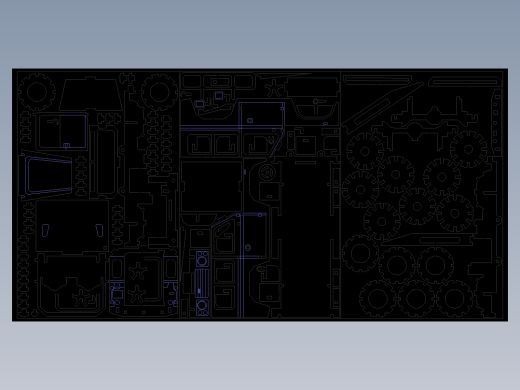 简易路虎卫士越野车模型激光雕刻线切割图纸 cdr dxf格式