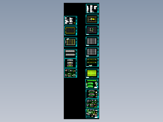 一套1468平方米拱形桁架屋架的单层仓库厂房建筑结构施工CAD图纸