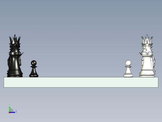 国际象棋3D模型左视缩略图