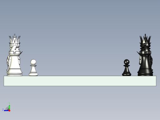 国际象棋3D模型右视缩略图