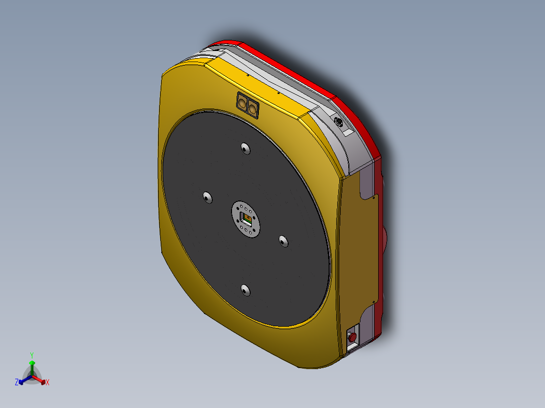 重载型AGV车型二维码导航仓储搬运丝杠顶升悬挂驱动正等轴测图