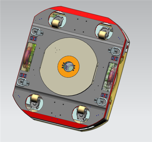 重载型AGV车型二维码导航仓储搬运丝杠顶升悬挂驱动
