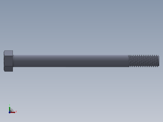 UNC 六角螺栓-Hex Bolt 0.500-13 x 6.SLDPRT前视缩略图