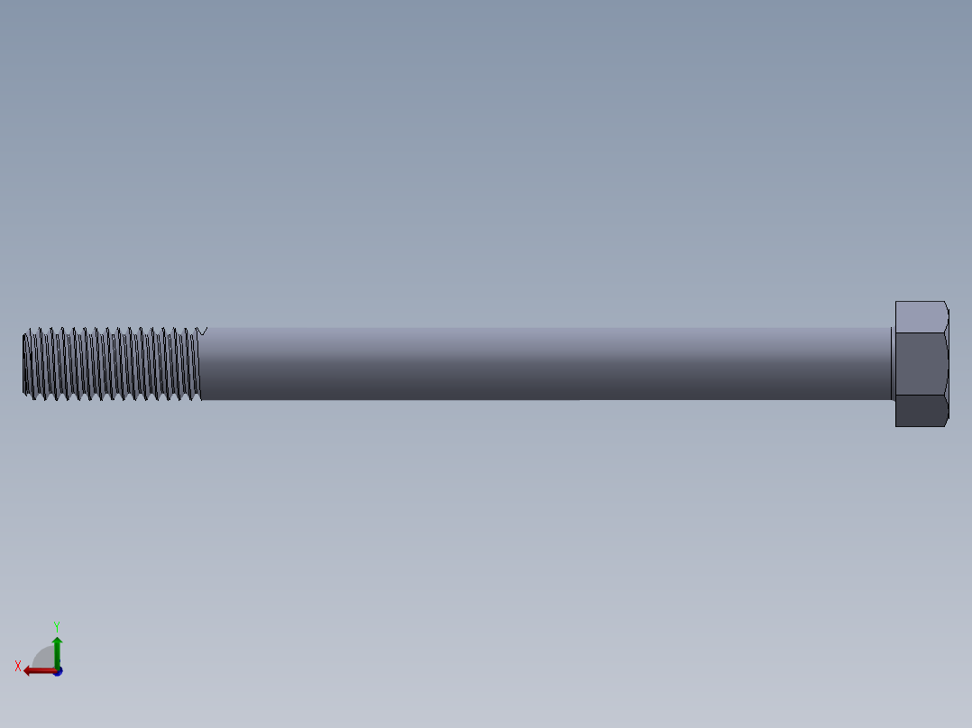 UNC 六角螺栓-Hex Bolt 0.500-13 x 6.SLDPRT后视图