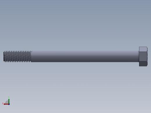 UNC 六角螺栓-Hex Bolt 0.500-13 x 6.SLDPRT后视缩略图