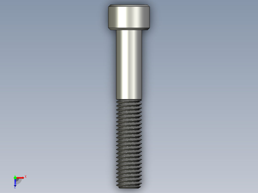 M8 x 1.25mm Thread 50mm LONG SOCKET HEAD CAP SCREW.STEP俯视图