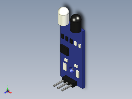 HW-201 IR红外避障传感器正等轴测缩略图