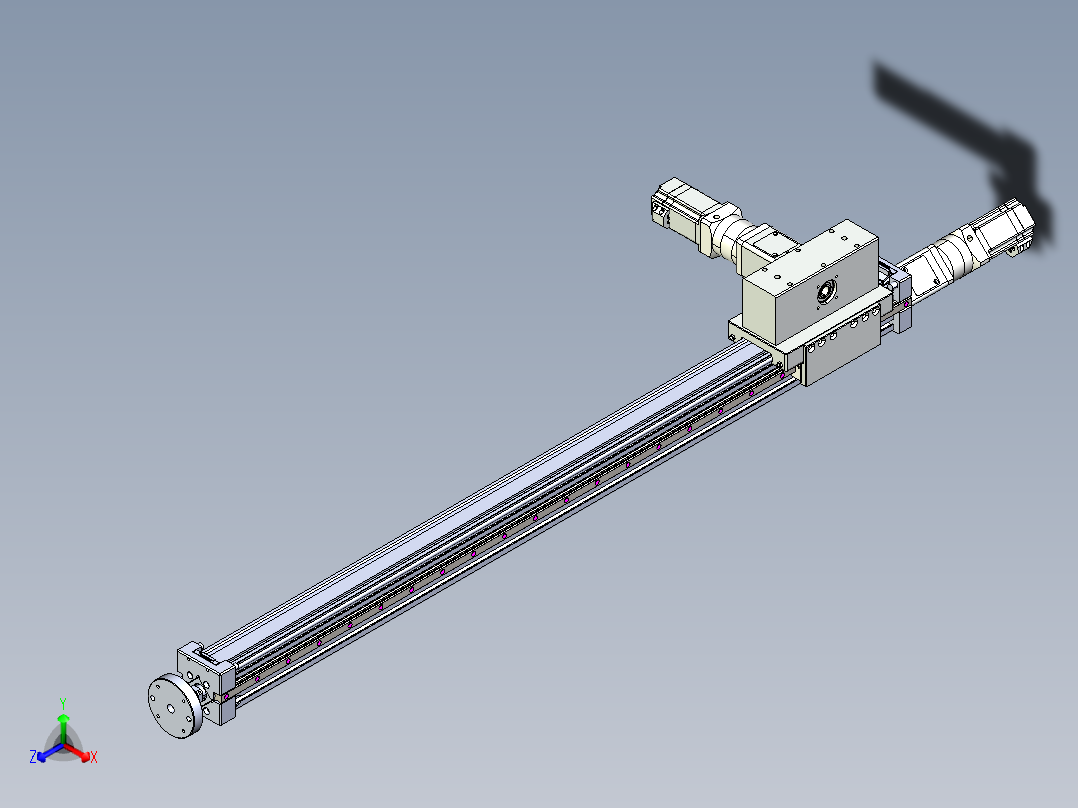 威洛博直线电机模组EB6ZR-L140-S1020-LZ575K-Z575K-MS3主视图