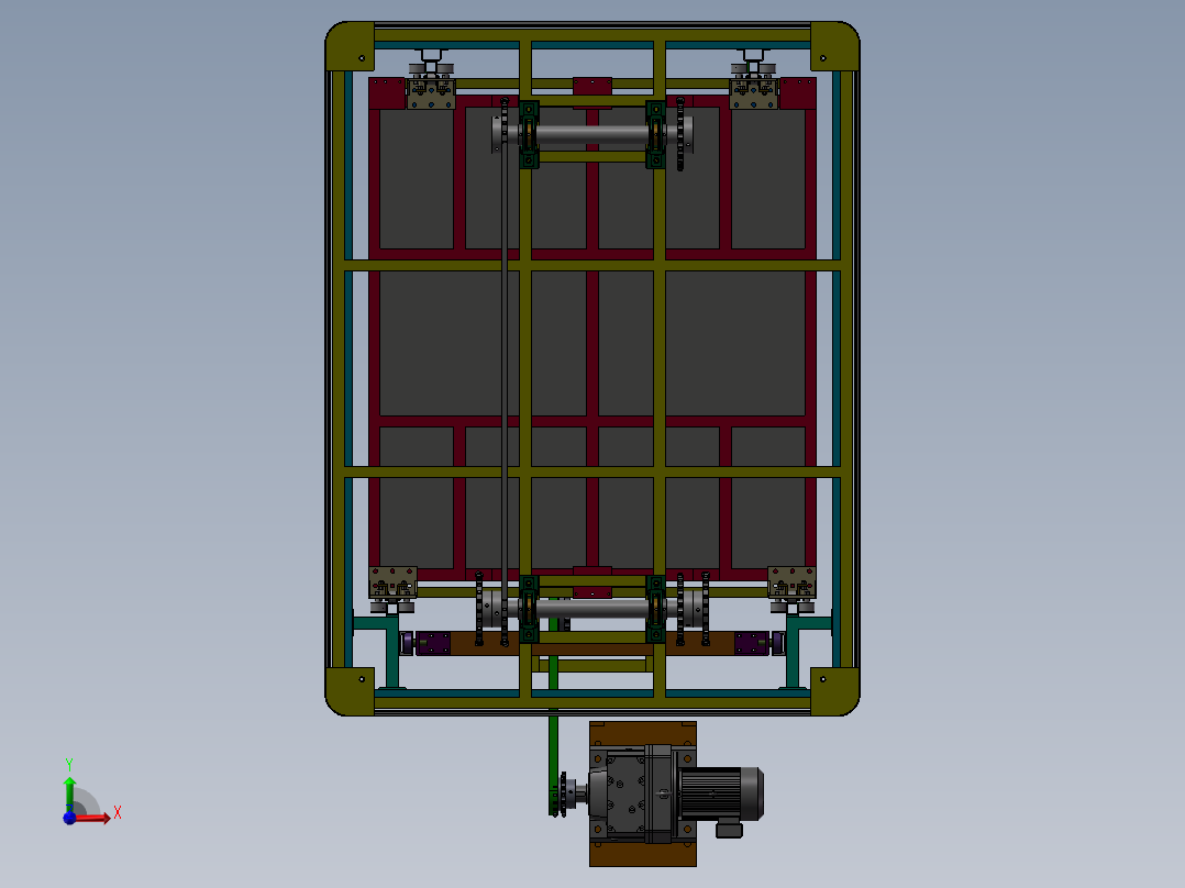 大型往复升降机前视图