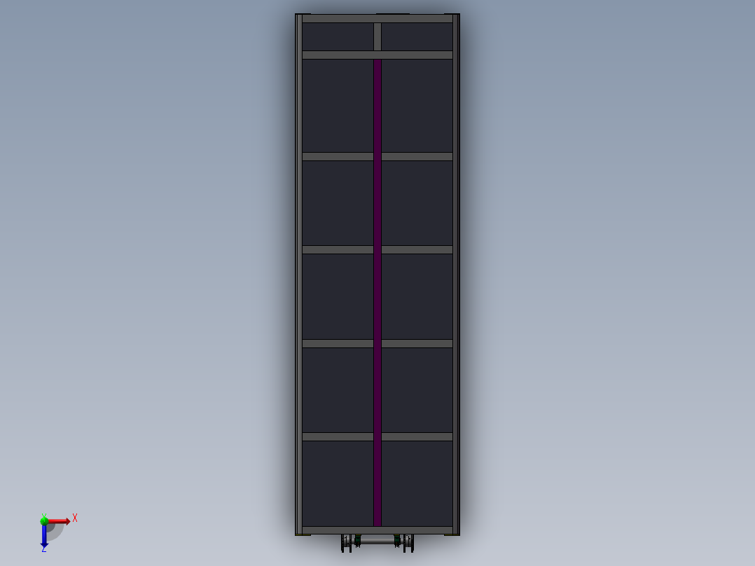 大型往复升降机俯视图