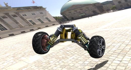 悬架系统（含轮胎 轮胎空气 弹簧 减震器 连杆）3D图纸 Solidworks设计缩略图