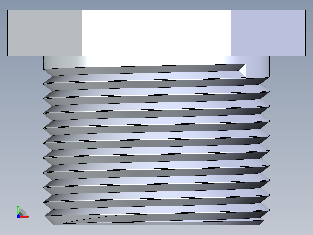 聚氯乙烯配件22-Sch80_Plug_MPT_850-010_1in前视图