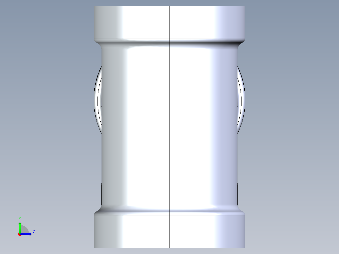 船舶管路系统S13_SeaDrainPLUS_SanitaryTee-SxSxS_37E161504_4in Sea Drain Plus - Sanitary Tee - SxS左视图