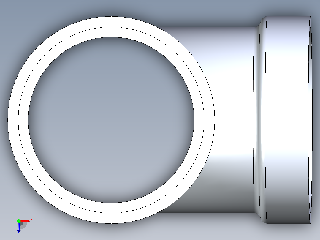船舶管路系统S13_SeaDrainPLUS_SanitaryTee-SxSxS_37E161504_4in Sea Drain Plus - Sanitary Tee - SxS俯视图
