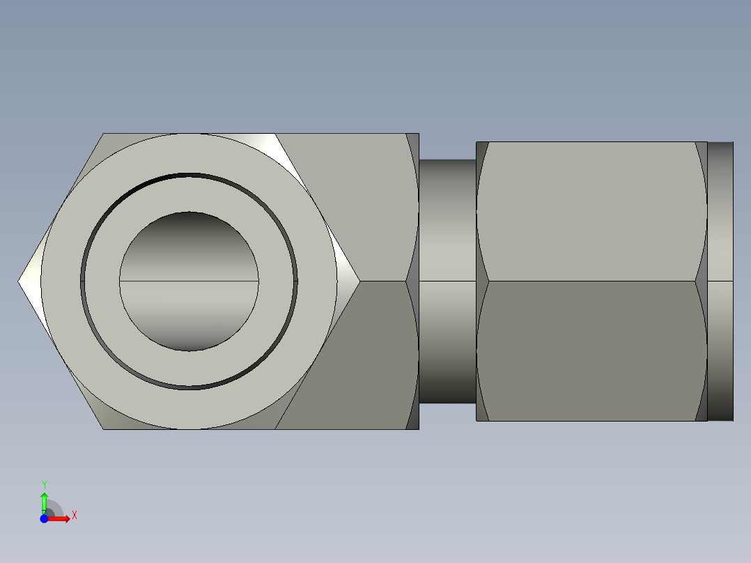卡套式工业通用硬管接头10_dbu-s前视图