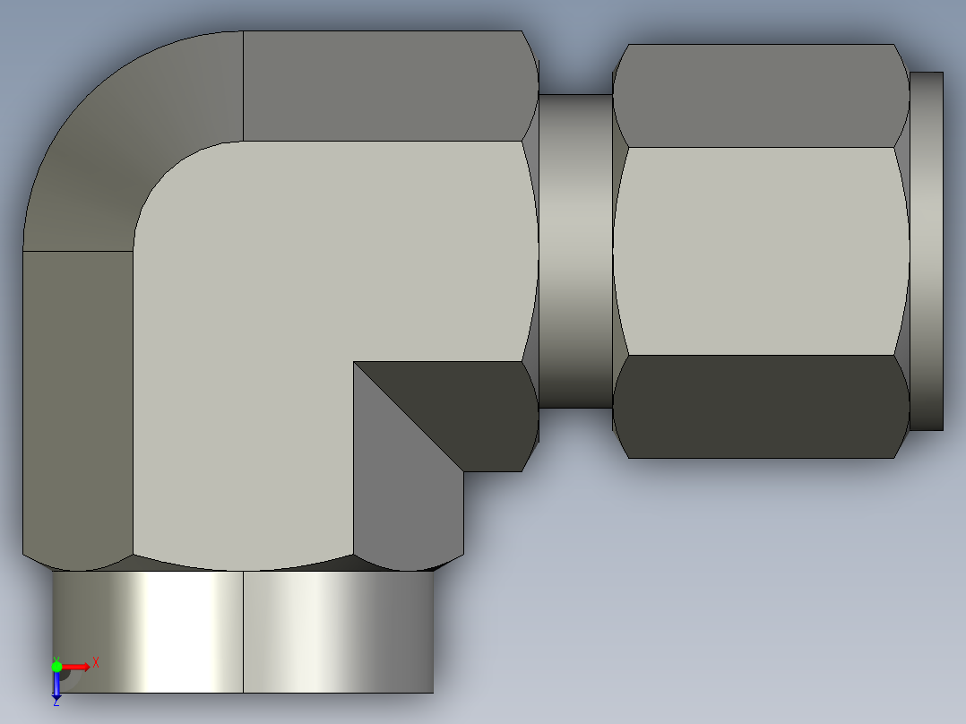 卡套式工业通用硬管接头10_dbu-s俯视图