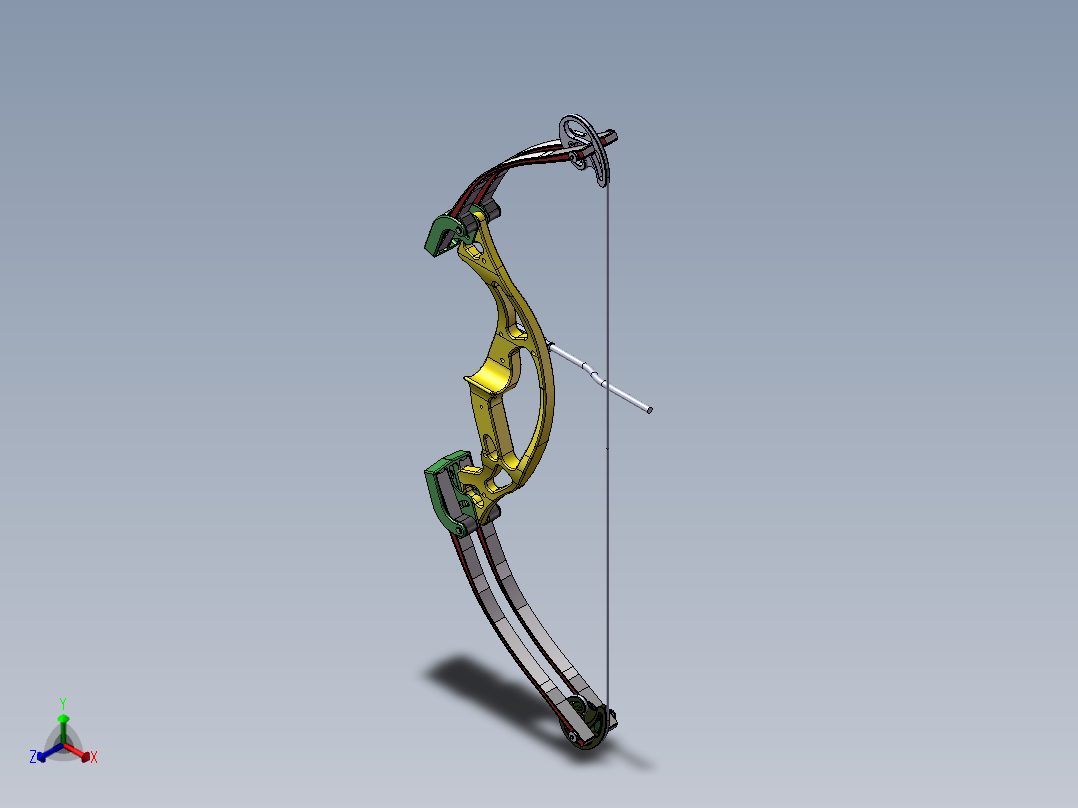 复合弓正等轴测图